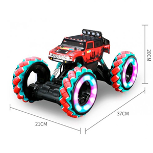 ماشین کنترلی شارژی آفرود جیپ قرمز با دو کنترل دستی و دستبندی Off-Road RC Car Drift Wheels 1:10 -اسباب بازی